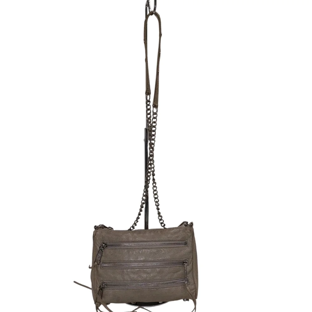Rebecca Minkoff Tan Crossbody Bag with Elegant Minimalism